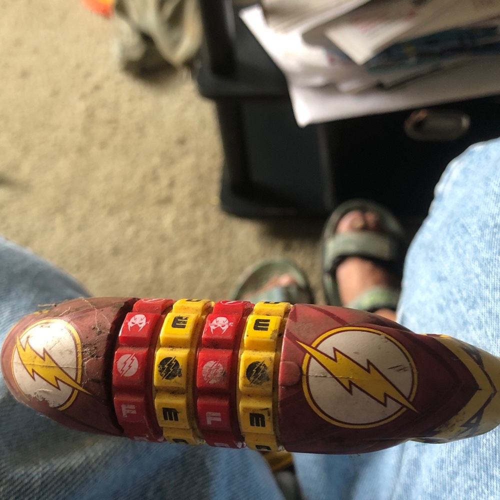 The Flash Themed Red and Yellow Wearable bike lock